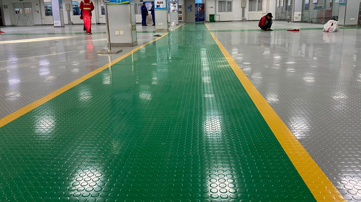 rubber stairs treads using application